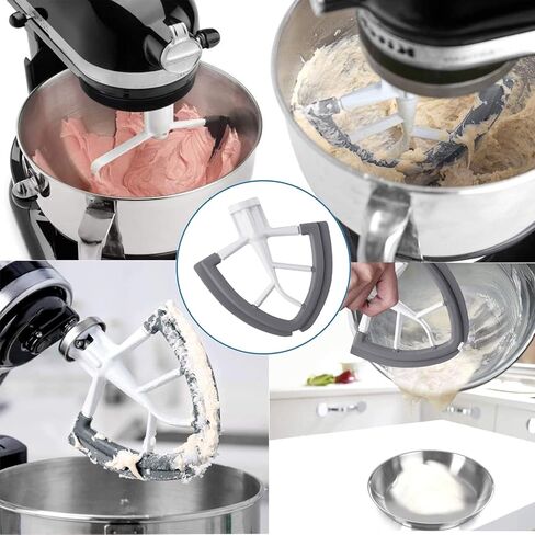 مضرب فليكس إيدج بسعة 4.5-5 لتر من لوسبيري متوافق مع خلاط حامل رأس مائل من كيتشن إيد - مجداف خافق مسطح مع مكشطة وعاء حافة مرنة من السيليكون. in Kuwait