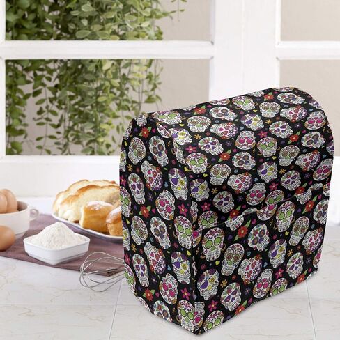 Ambesonne Blue Stand Mixer Cover, Abstract Damask Inspired Curvy Flower Ornate Flourish Royal Revival Retro, Kitchen Appliance Organizer Bag Cover with Pockets, 6-8 Quarts, Indigo Aqua in Saudi Arabia