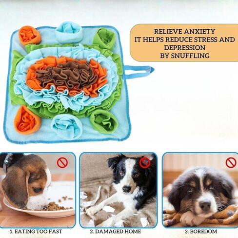 Snuffle Mat for Dogs & Puppies - Interactive Puzzle Toy for Mental Stimulation - Washable Pet Feeding Treats Mat - Enrichment Toy - Slow Feeder Game - Boredom Buster - Stress Relief Dog Training Aid in Saudi Arabia