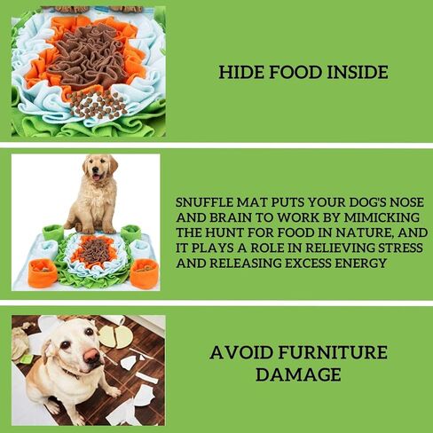 Snuffle Mat for Dogs & Puppies - Interactive Puzzle Toy for Mental Stimulation - Washable Pet Feeding Treats Mat - Enrichment Toy - Slow Feeder Game - Boredom Buster - Stress Relief Dog Training Aid in Saudi Arabia