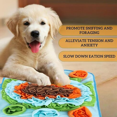 Snuffle Mat for Dogs & Puppies - Interactive Puzzle Toy for Mental Stimulation - Washable Pet Feeding Treats Mat - Enrichment Toy - Slow Feeder Game - Boredom Buster - Stress Relief Dog Training Aid in Saudi Arabia