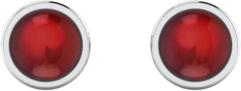 Green Peridot Earrings for Women, 6mm Gemstone Stud Earrings, Round Bezel Set Studs, August Birthstone, 925 Sterling Silver, Party Wear, Gift for Her (Peridot) in Kuwait