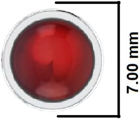 Green Peridot Earrings for Women, 6mm Gemstone Stud Earrings, Round Bezel Set Studs, August Birthstone, 925 Sterling Silver, Party Wear, Gift for Her (Peridot) in Kuwait