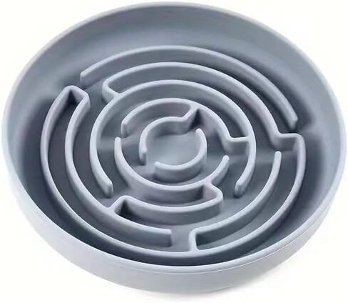 Slow Feeder Dog Bowls Anti-Choking Puzzle Dog Food Bowls Silicone Cat Bowl with Suction Cups, Slow Feeder & Non-Slip Design, Boredom and Anxiety Reducer, Suitable for All Breed Dogs (Grey) in Saudi Arabia