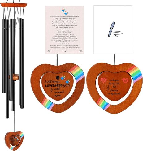 Loss of Pet Sympathy Gift Dog, Dog Memorial Wind Chime, Pauzema 30" Dog Wind Chimes, Dog Sympathy Gifts, Pet Memorial Wind Chime, Rainbow Bridge Pet Remembrance Gift in Memory of Dog Cat in Saudi Arabia