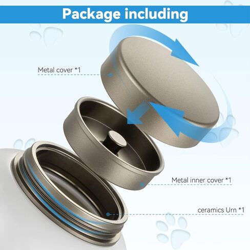 Urns for Human Ashes Urns for Cat Urns,Pet Urns for Cat Ashes,Cat Urns for Ashes Animal Urns for Ashe Pet Cremation Urn (White peony) in Saudi Arabia