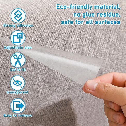 Anti Cat Scratch Furniture Protector, Thicken 236.5"x12" Single-Sided Sticky Couch Protector for Cats, Clear Scratch Deterrent Couch Corner Guards Tape for Furniture Couch Sofa Door Walls in Saudi Arabia