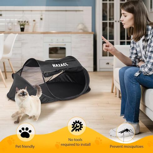 Cat Tent for Indoor Cats, Pop Up Cat Enclosures Tent Suitable for Cat and Small Animals，Portable Ourdoor Cat Playpen with Carry Bag (Cat Tent) in Saudi Arabia