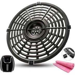 5QT Air Fryer Rack for Gourmia GAF575/PowerXL/Ninja Foodi Air Fryers, Premium Air Fryer Grill Pan Grill Plate Crisper Plate Tray Insert Grate Shelf Grid for Gowise/Chefman/Dash Air Fryers