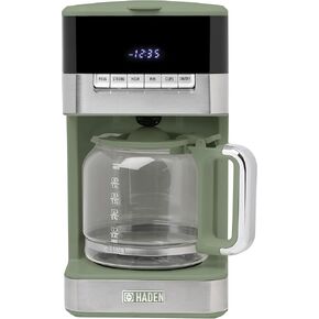 HADEN Quintessential 12 Cup Brew Coffee Maker, 120 Min Keep Warm, Delay Brew, Adjustable Strength, Programmable Clock, 30s Anti Drip, Black/Copper