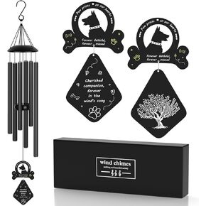 Dog Memorial Wind Chimes for Outside - 33.9" Pet Memorial Wind Chime - Dog Memorial Gifts for Loss of Dog - Sympathy Gift for a Grieving Pet Owner for Outside/Indoors, Lawn, Porch, Patio, Garden