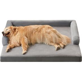 Orthopedic Dog Beds Medium Sized Dog, Waterproof Dog Bed with Sides, Washable Couch Dog Bed with Removable Pillow Cover and Anti-Slip Bottom, Pet Bed for Medium Dogs.