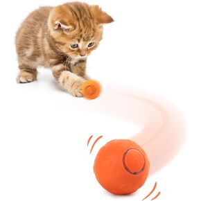 ALL FOR PAWS Glow Thrill Jumping Ball Interactive Cat Ball Toys, Indestructible Soft Silicone Ball for Cats, Pet Training Ball for Cats Funny Balls with USB Rechargeable