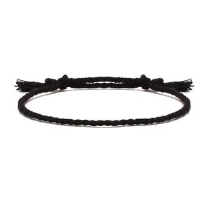 Handmade Protection String Cotton Rope Adjustable Bracelet for Men Women (Red)