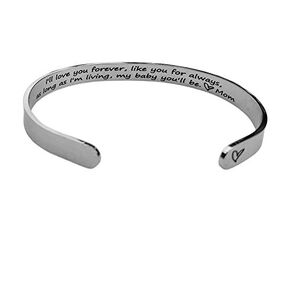 Daughter gift, Mother daughter jewelry, daughter birthday, cuff bracelet, daughter birthday, gift for bride, I'll love you forever like you for always, stacking bracelets, love infinity