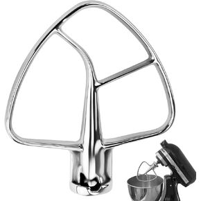 مجداف من الفولاذ المقاوم للصدأ - مرفق لخلاط 5Plus/6Qt لرفع الوعاء كيتشن ايد، استبدال المضرب المسطح للمحترفين 5 Plus و600 سلسلة احترافية، آمن للاستخدام في غسالة الأطباق in Kuwait