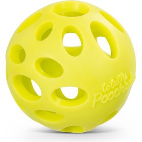 فوضوي المغفلون تماما Pooched Huff'n Puff Ball | كرة ألغاز TPR مقاس 2.5 بوصة للكلاب | لعبة تفاعلية متينة 2 في 1 ومنظف أسنان | أخضر