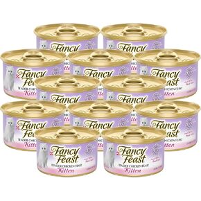 Purina Fancy Feast Wet Cat Food for Kittens, Tender Chicken Feast, Made with Real Milk, Wet Kitten Food with Complete & Balanced Nutrition, 3 OZ Can (Pack of 12)