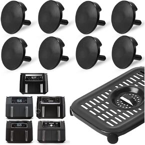 Rubber Bumpers for Air Fryer, 4 PCS Premium Rubber Feet, Silicone Pieces, Rubber Tips, Anti-scratch Protective Cover of Air Fryer Tray Replacement Part for Chefman Gowise PowerXL Dash