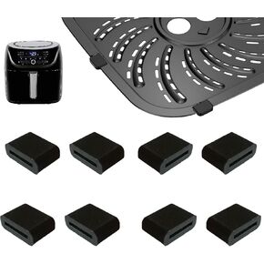 8PCS Air Fryer Rubber Tabs for PowerXL Vortex Pro 8QT/4QT/6QT Air Fryer, Upgrade Air Fryer Silicone Rubber Bumpers Rubber feet Rubber Sides Parts Rubber Stoppers Rubber Tips for PowerXL Air Fryer