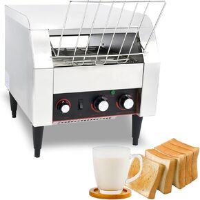 Commercial Conveyor Toaster,2600W/450Slices/Hour,7 Speed Control/3 Toaster Mode Options,Countertop Industrial Toasters,Electric Restaurant Toaster for Bread Bun Bagel Food Baked