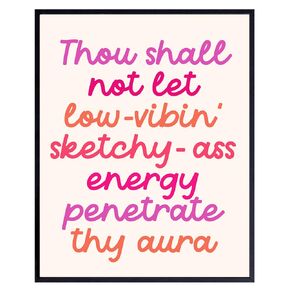 Motivation Quotes Wall Art - Home Office Wall Decor for Women - Positive Quotes Poster - Funny Sayings Wall Decor - Inspiration - Inspirational quote - Zen Wall Art - Funny Quotes Wall Art & Decor