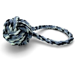 Cutie's PetBox Weaved Rope Ball Toy for Toss, Fetch, Chew and Tug-O-War, 3.4" Diameter Ball for Medium and Large Dogs