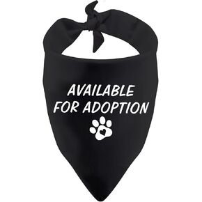 1 Piece Available for Adoption Dog Bandana Adopted Dog Bandana Adopt Me Rescue Dog Bandana (Available for Adoption D)