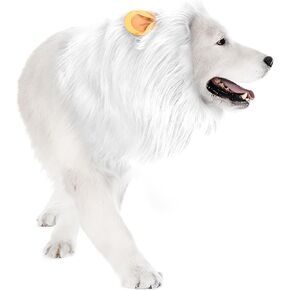 Dog Lion Mane Costume - Realistic Mane with Ears for Medium to Large Sized Dogs, Pet Halloween Costumes Birthday Party Cosplay Apparel