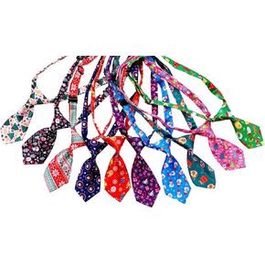 PET SHOW 10pcs Pack Paw Big Dog Ties Neckties for Large Breed Dogs XL Adjustable Holiday Birthday Grooming Accessories Neck Ties Bowties Girl Boy Wedding Costumes Photography Party Gift Favor