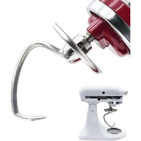 K45SS Stainless Steel Dough Hook for Kitchenaid 4.5-5 Quart Tilt-Head Stand Mixer, Compatible with Kitchenaid Accessories and Attachments