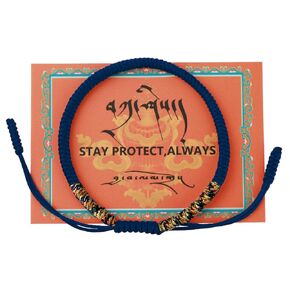 Authentic blessed Tibetan monks handmade Dorje Knot protection bracelet for women and men with a talisman.mens bracelet rope-gifts for women and men-protection jewelry