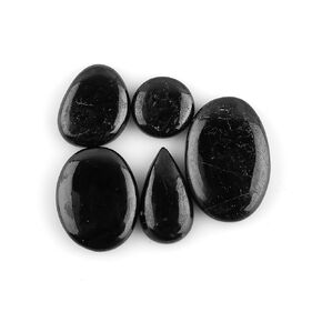 Natural Black Tourmaline Gemstones Wholesale Cabochons Lot, Jewelry Making Loose Gemstone, Polished Gems, DIY, Wire Wrapping, Reiki, Healing, Bulk Gemstone Deal, 50 Carat Lot (Black Tourmaline)