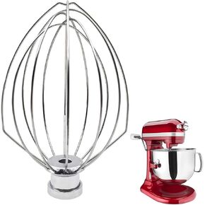 KN256WW Stainless Steel 6-Wire Whip Attachment for KitchenAid Stand Mixer 6 Quart Bowl-Lift, Egg Heavy Cream Beater