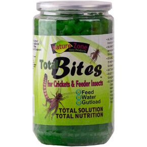 Nature Zone Total Bites for Crickets & Feeder Insects, Soft Moist Food, 24-Ounce