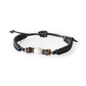 NEW VALOR 835 Raw Bracelet for Men - Natural Crystal Gemstone - Men’s Jewelry Gift - Size Adjustable Bracelet - Pearl Bracelet - June Birthstone - Gift for Men