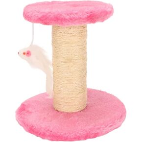 2-Tier Interactive Cat Tree Scratching Post Easy to Install Indoor Use for Kittens ()