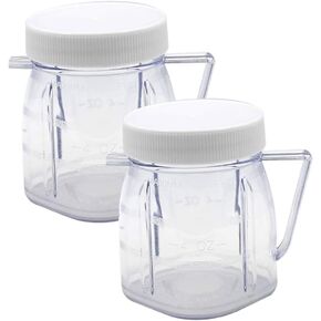 Replacement Parts Mini 1-cup Plastic Jar,Compatible with Oster Blender (2 PACKS)