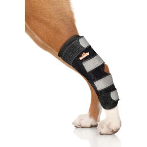 NeoAlly Dog الساق الخلفية (ساق واحدة) دعامة هوك، لف ساق الكلاب للساق الخلفية، دعم مثالي للعرقوب والكاحل وحماية للتعافي من التواء، وإصابة وتر العرقوب (كبير جدًا (الساق اليسرى))