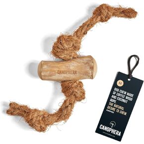 Dog CHEW Made of Coffee Wood and Coconut Rope - for All Breeds (Large)