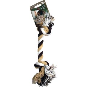 Earthtone Dental Medium Cotton Dog Toy, 11" Rope with Two Knots