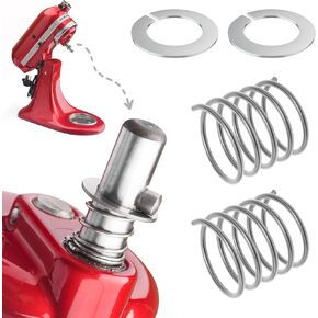 304 Stainless Steel Spring and Washer for KitchenAid Tilt-head & Bowl-lift mixers from 3.5 Quarts to 7 Quarts (Excluding mini models)