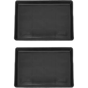 Cabilock 2pcs Pet Cage Tray Dog Poop Pan Accessory Tray Pet Potty Tray Dog Poop Tray Pet Poop Tray Plastic Crate Pan Dog Kennel Pan Rabbit Tray Dog Food Mat Cat Cage Leakproof Bowl Mat Pp in Saudi Arabia