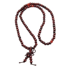 Embrace Tranquility: Rosewood Mala Necklace (Elastic, 6mm Beads)