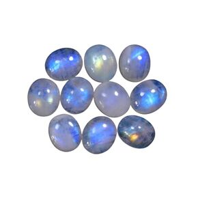 Rainbow Moonstone Cabochon, Beautiful flashy, 10X8 MM Oval, Calibrated Moonstone, Jewelry Making Stone. (5 pcs)