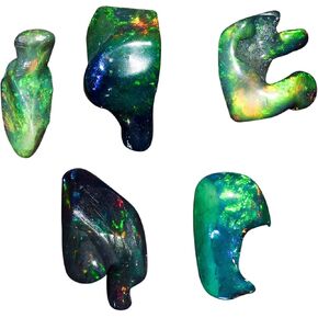 5 قطع من عظم العقيق الأسود الطبيعي من InfinityGemsArt، حجر عضوي، مزيج من الكريستالات والأحجار الكريمة المصقولة بألوان قوس قزح الناري، مستلزمات صناعة المجوهرات بنفسك، حجر طاقة شفاء الشاكرا، حرفة فنية للهدايا بنفسك in Kuwait