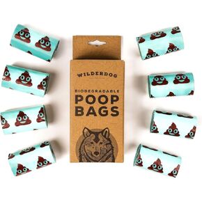 Wilderdog Biodegradable Extra Thick Dog Poop Bags, Environmentally Friendly - 120Ct
