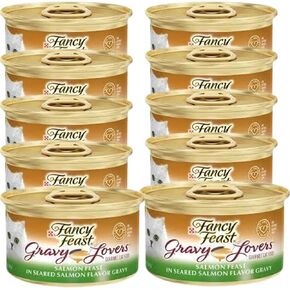 Fancy Feast Gravy Lovers Salmon Feast in Seared Salmon Flavor Gravy Cat Food, 3 oz, 12 Cans