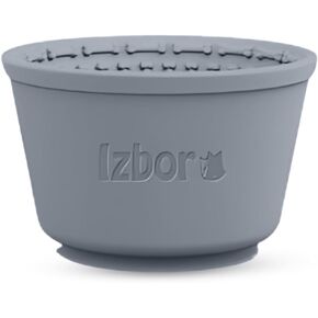 Silicone Slow Feeder Dog Bowl, Stimulating Tongue Design for Large & Small Breeds, Mess-Proof, Prevents Choking, Slow Down Eating, Ideal for Wet Foods, Easy Clean, Spatula & Brush Included (Red)