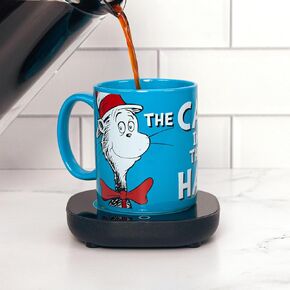 Uncanny Brands Dr. Seuss Cat in The Hat Mug with Warmer – Keeps Your Favorite Beverage Warm - Auto Shut On/Off